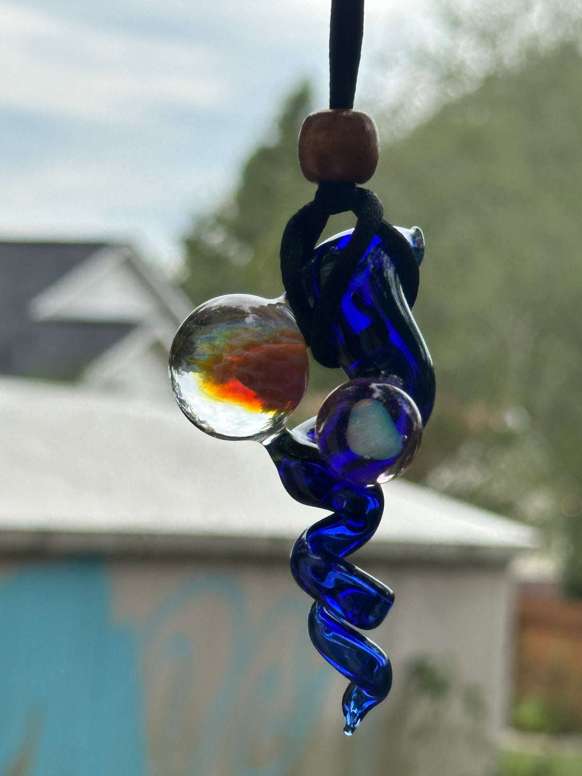 Twisty Fume Fish Scale Pendant