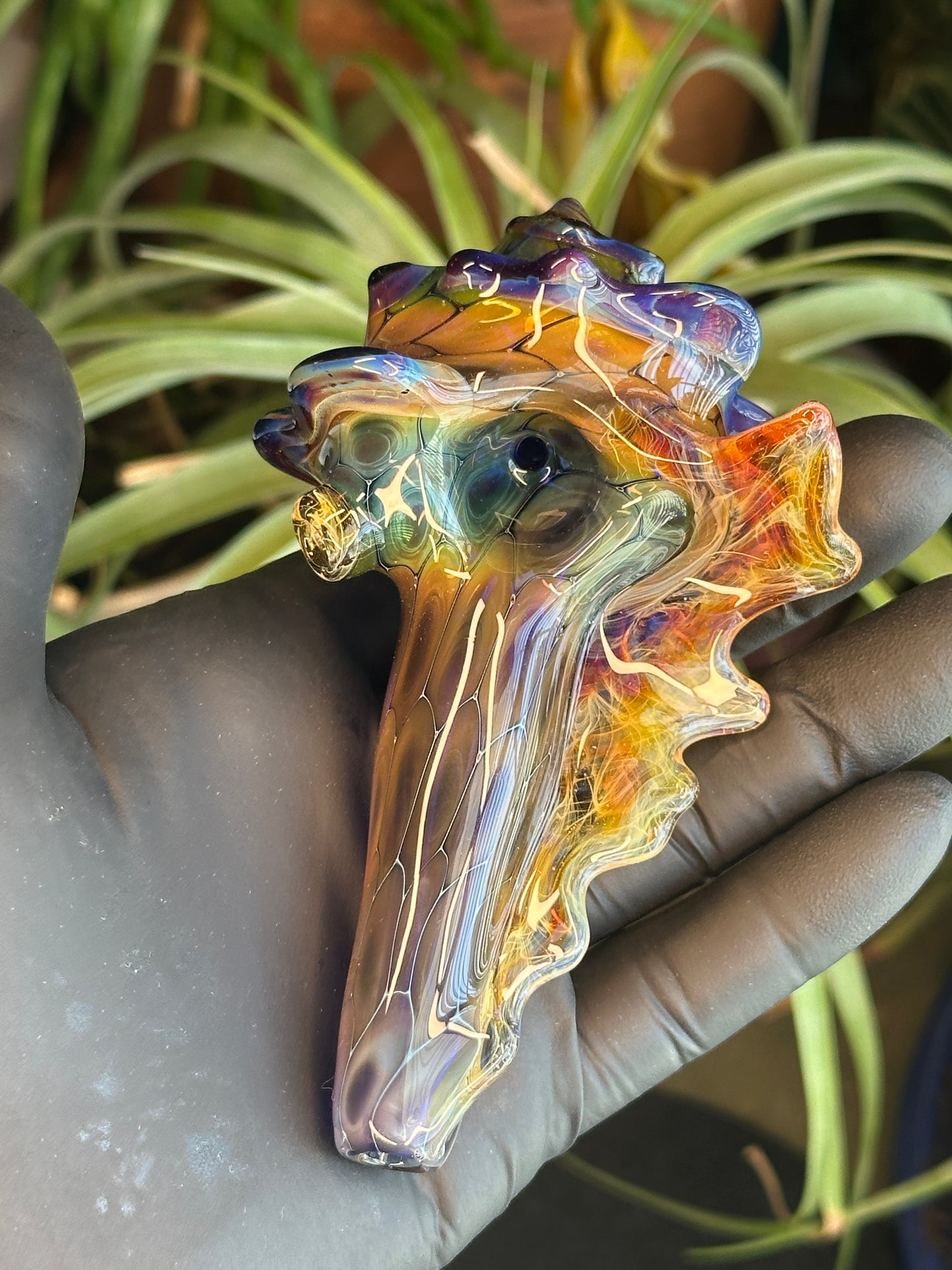 fume on cobalt scale pattern functional dry conch