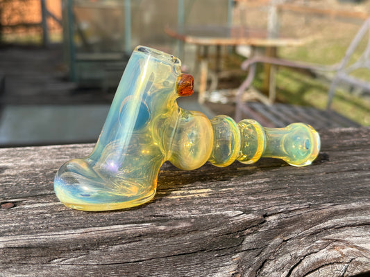 Silver Fumed Blue Hammer Dry Piece