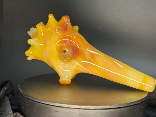 Blown Glass Conch Shell Sculpture