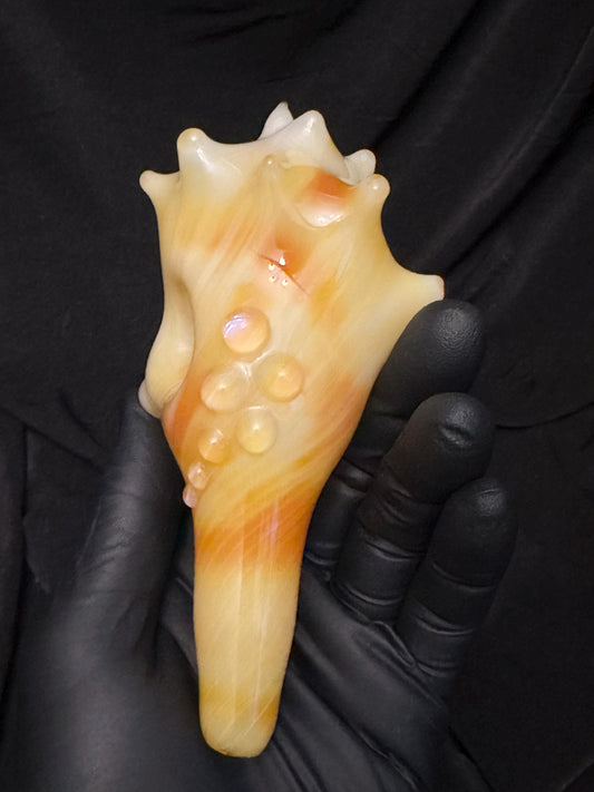 Blown Glass Conch Shell Sculpture