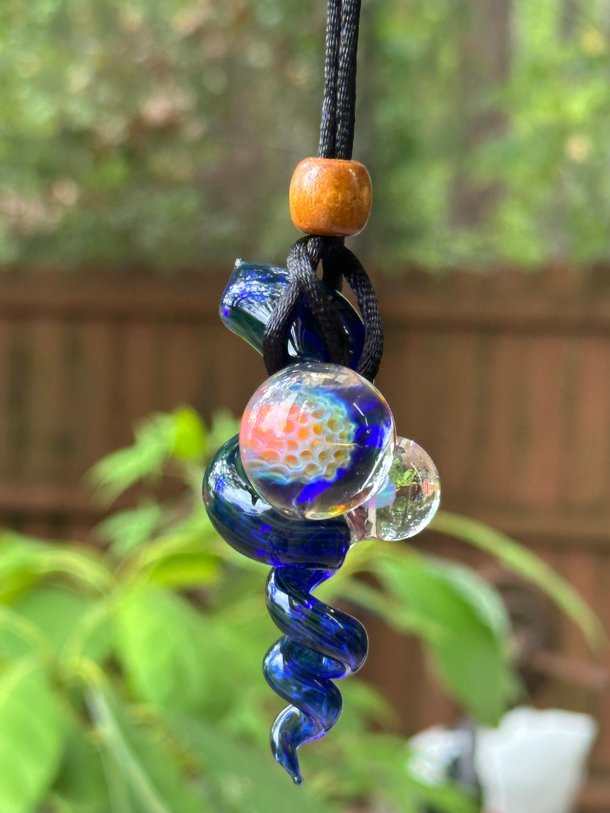 Twisty Fume Fish Scale Pendant