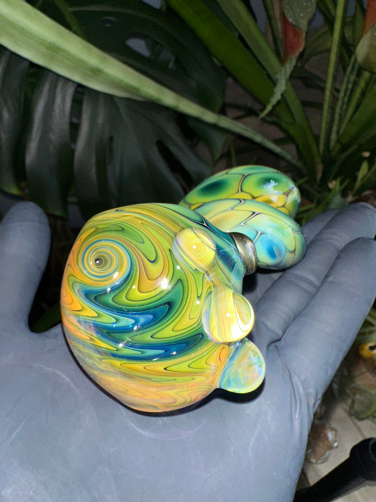 Fumed fish scale twisty spoon with wig was cap