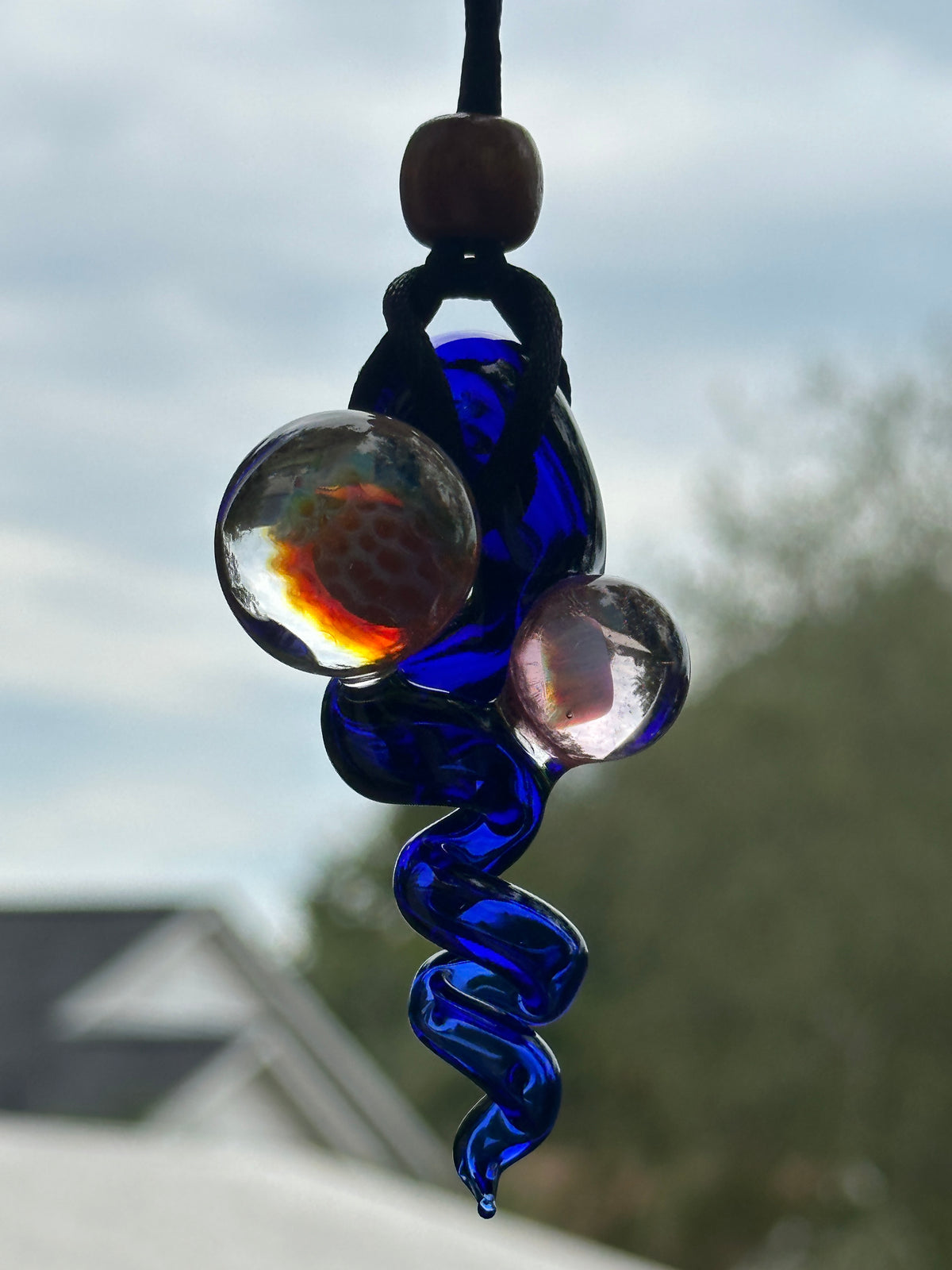 Twisty Fume Fish Scale Pendant