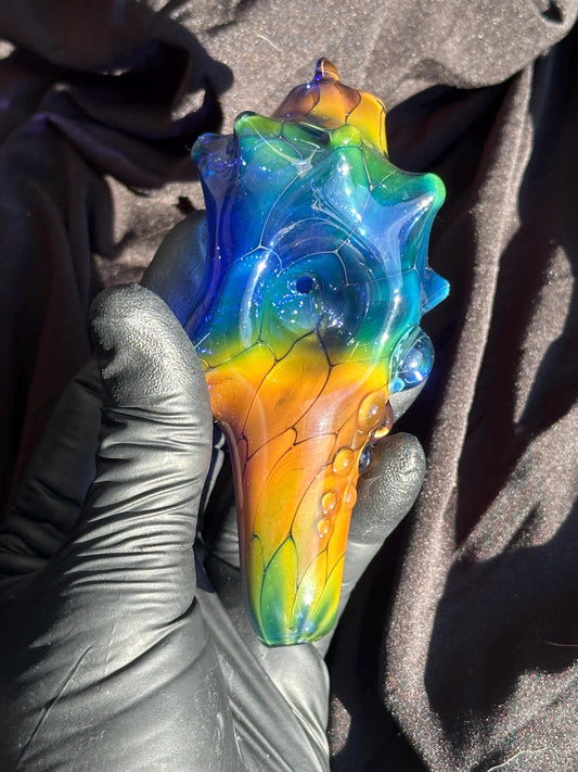 Blown Glass Conch Shell Sculpture