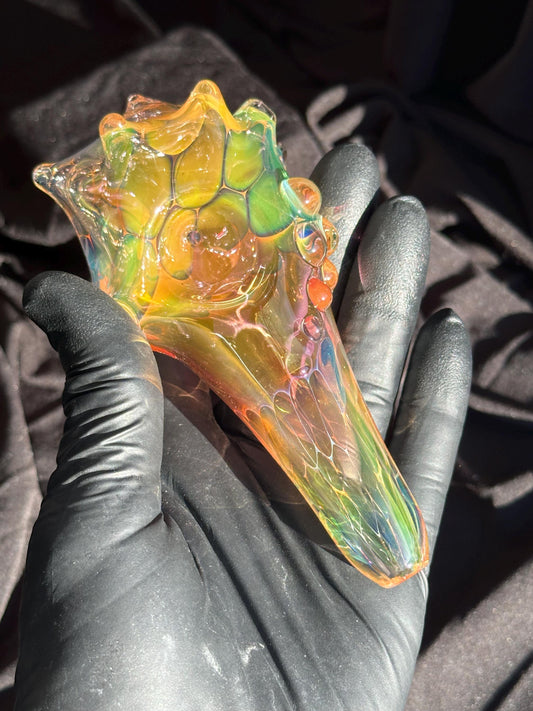 Blown Glass Conch Shell Sculpture