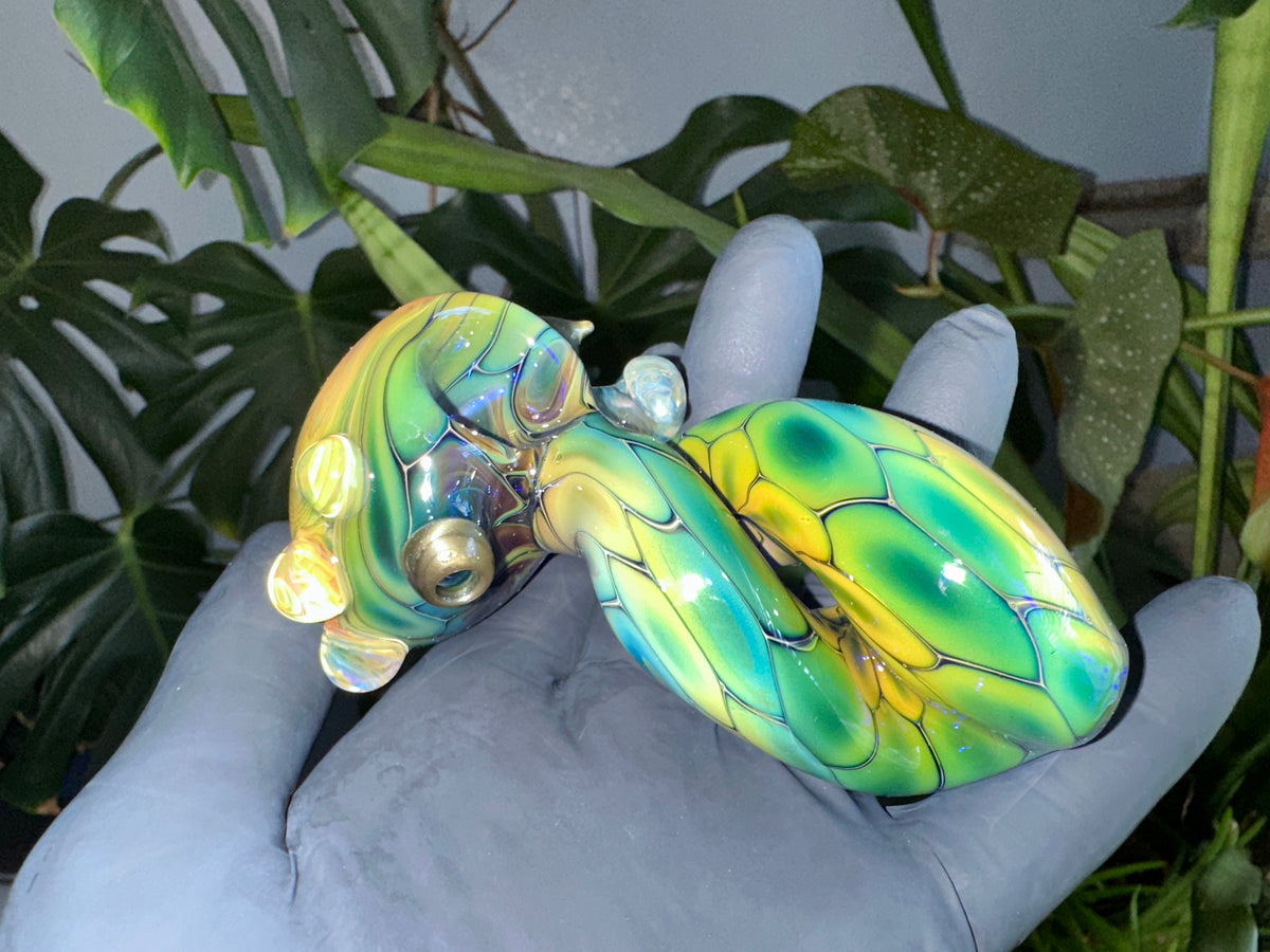 Fumed fish scale twisty spoon with wig was cap