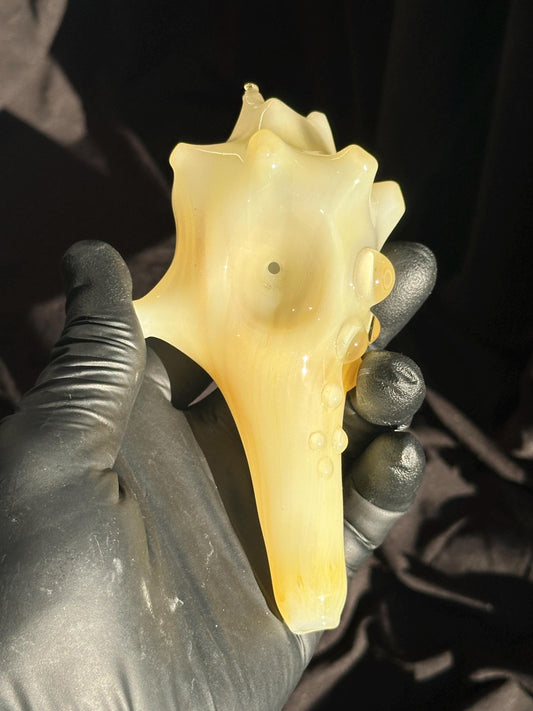 Blown Glass Conch Shell Sculpture