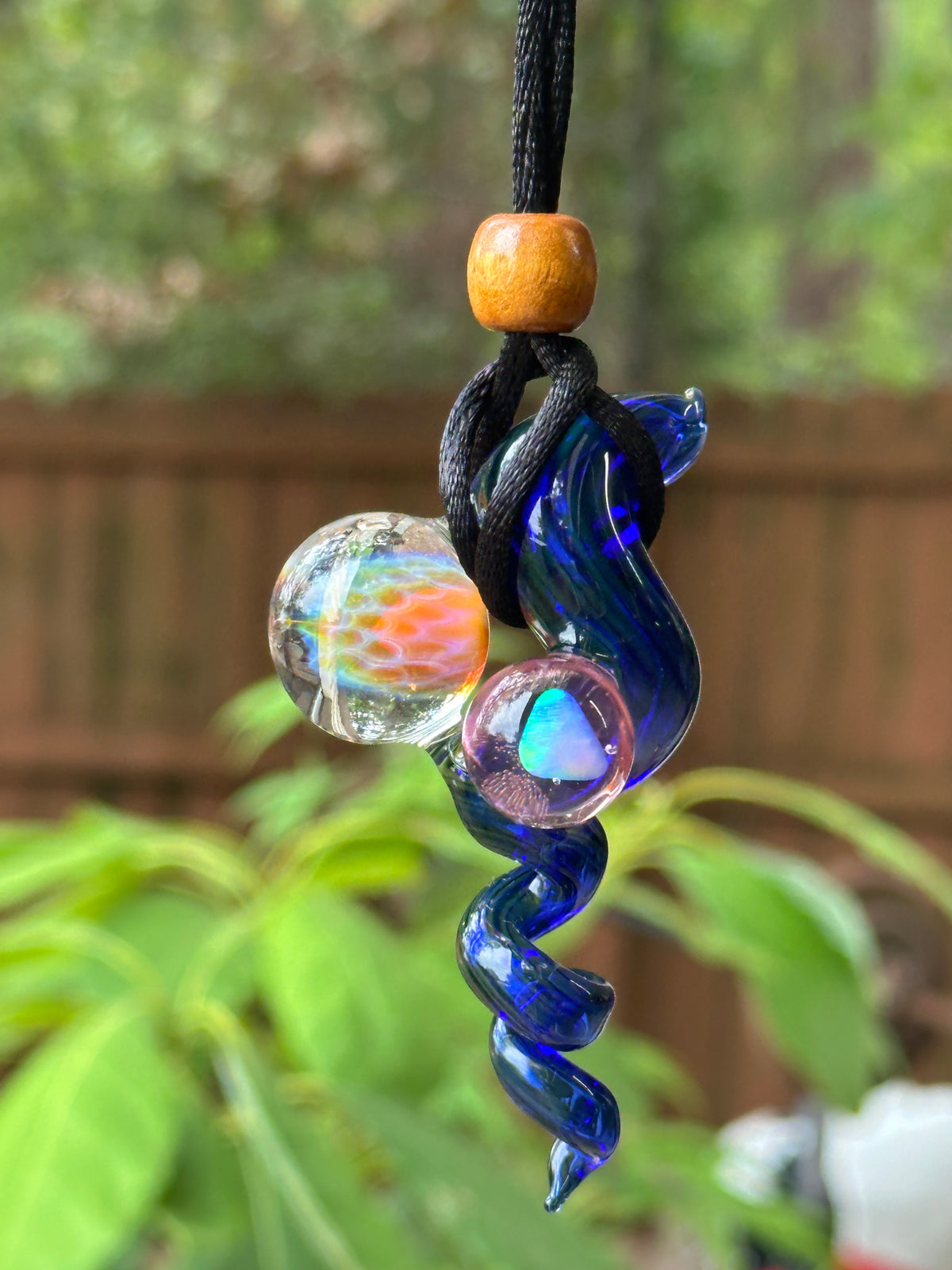 Twisty Fume Fish Scale Pendant