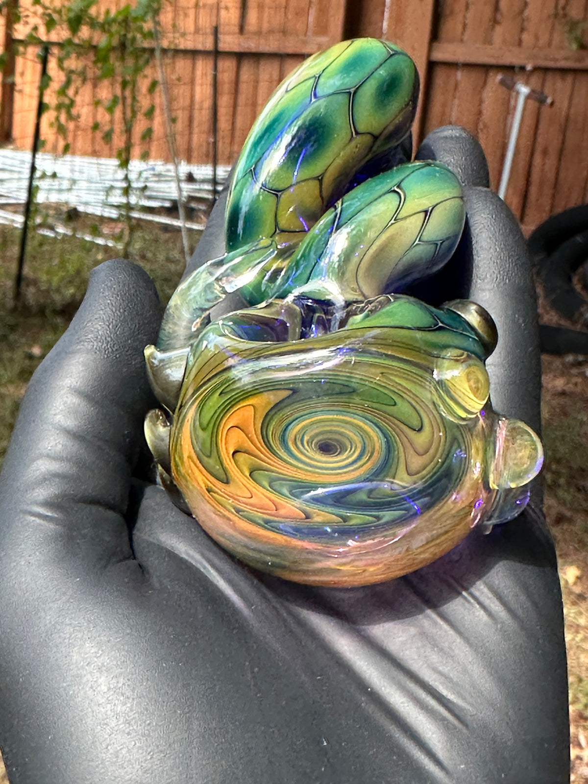 Fumed fish scale twisty spoon with wig was cap