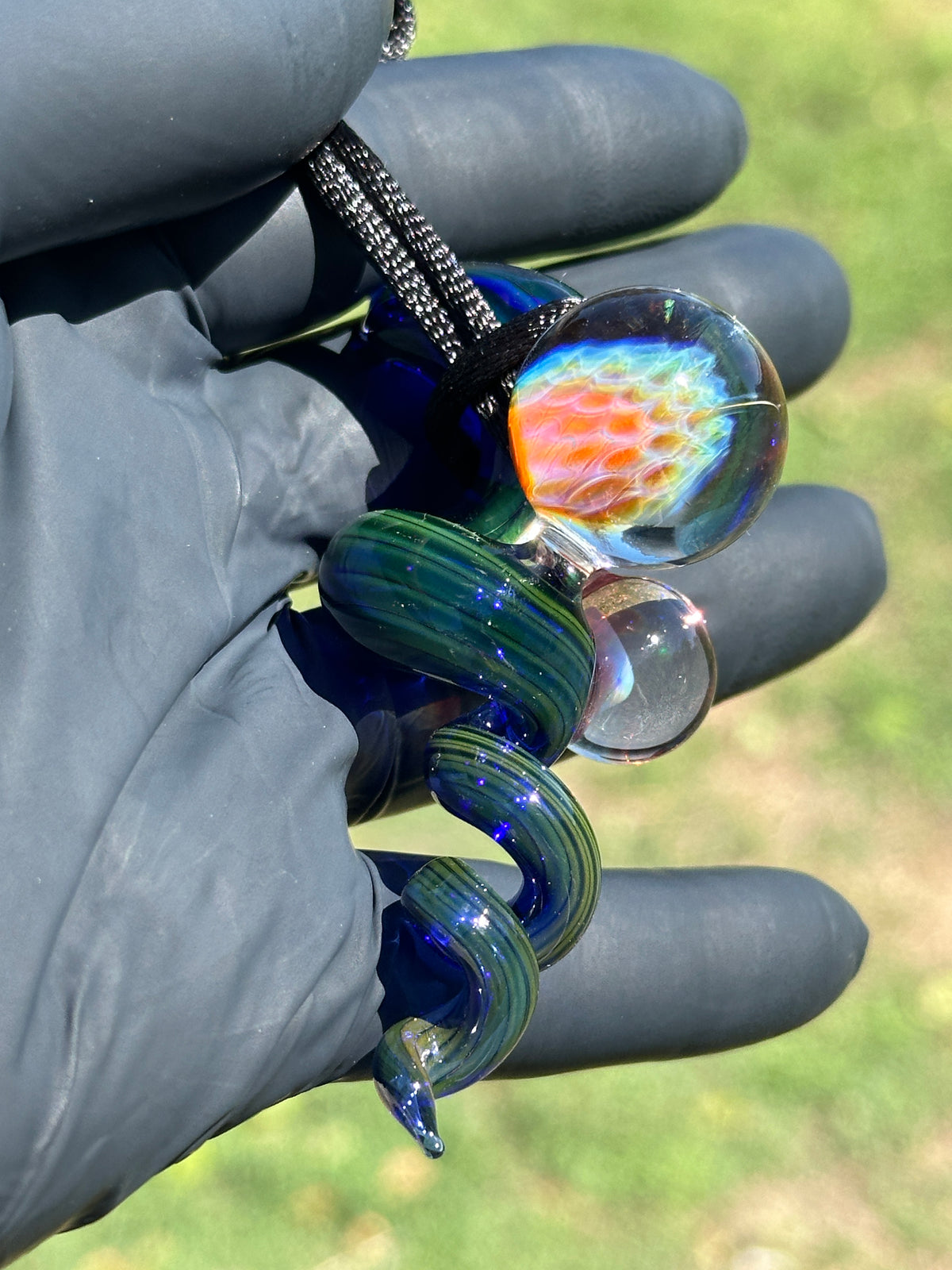 Twisty Fume Fish Scale Pendant