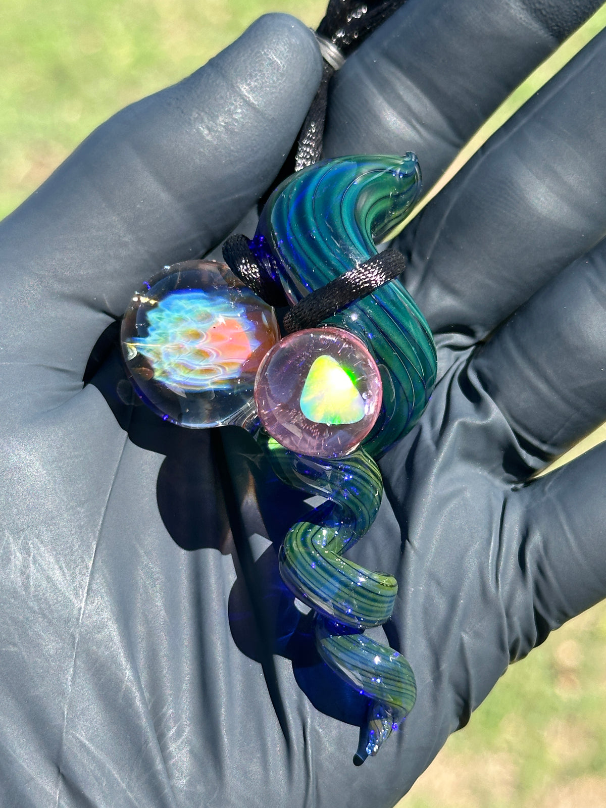 Twisty Fume Fish Scale Pendant