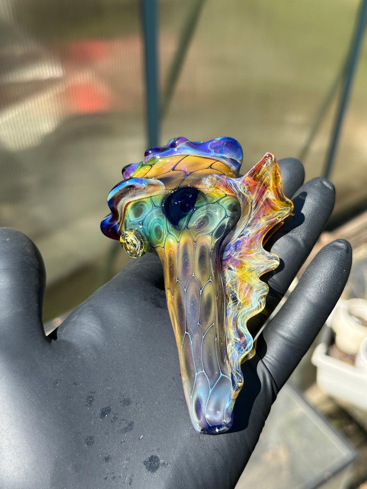 fume on cobalt scale pattern functional dry conch