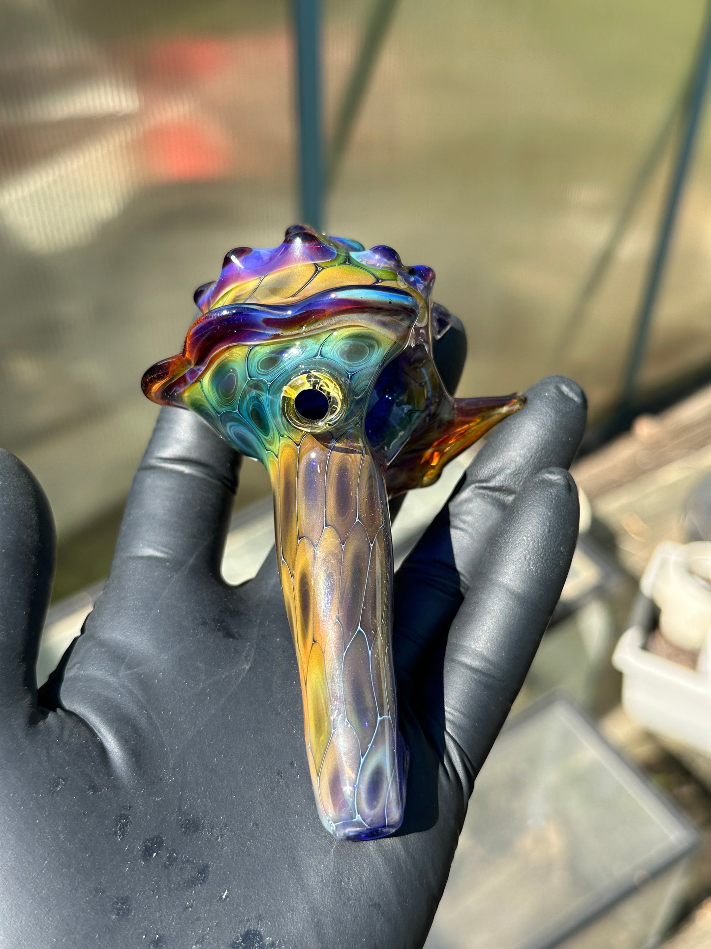 fume on cobalt scale pattern functional dry conch
