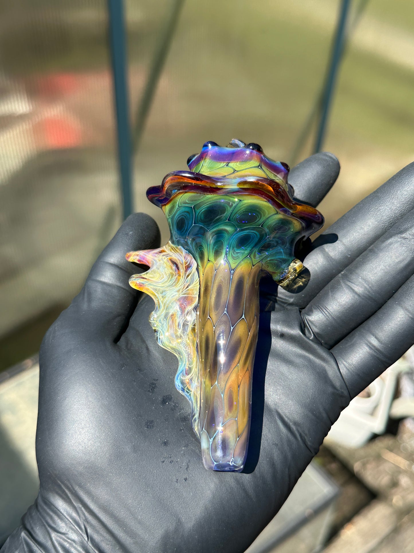 fume on cobalt scale pattern functional dry conch
