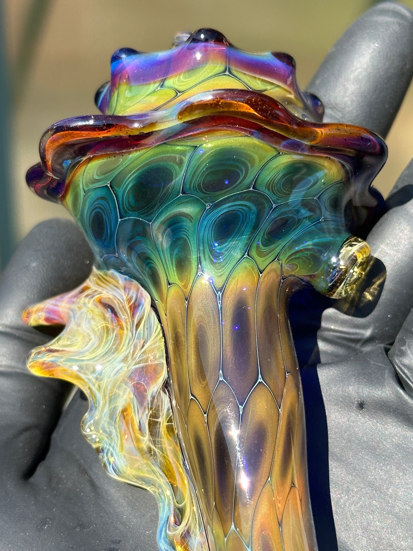 fume on cobalt scale pattern functional dry conch