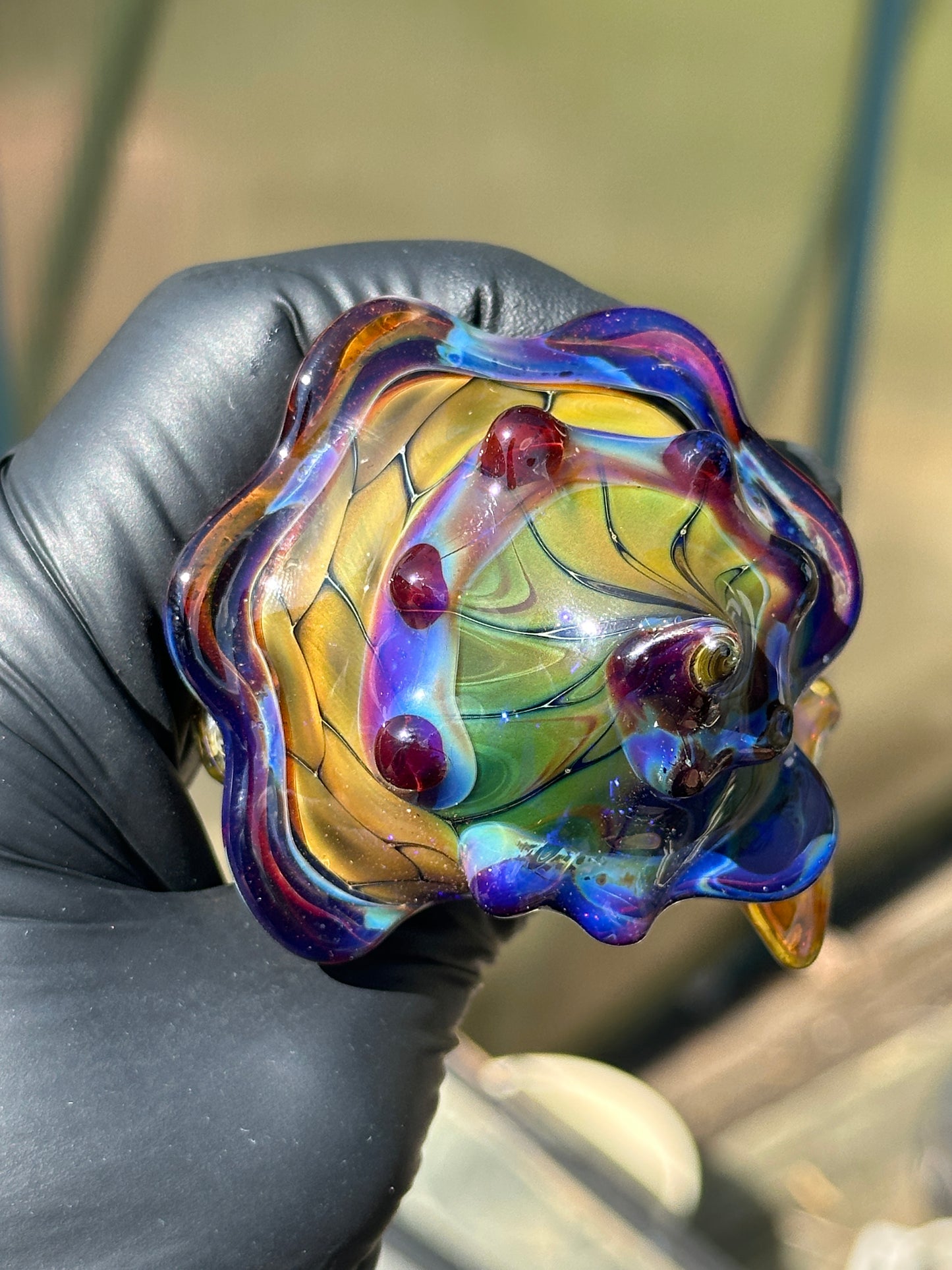 fume on cobalt scale pattern functional dry conch