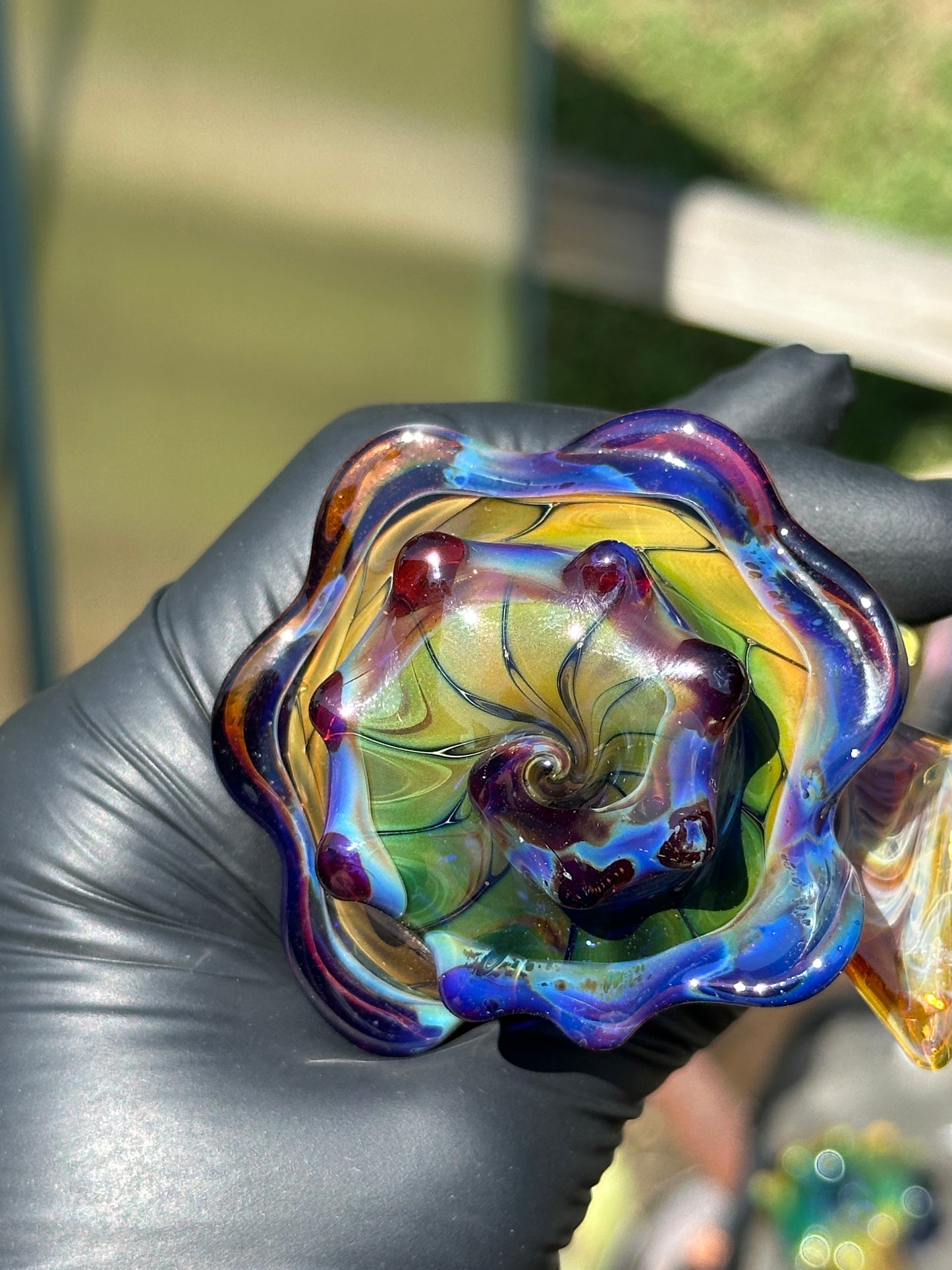 fume on cobalt scale pattern functional dry conch