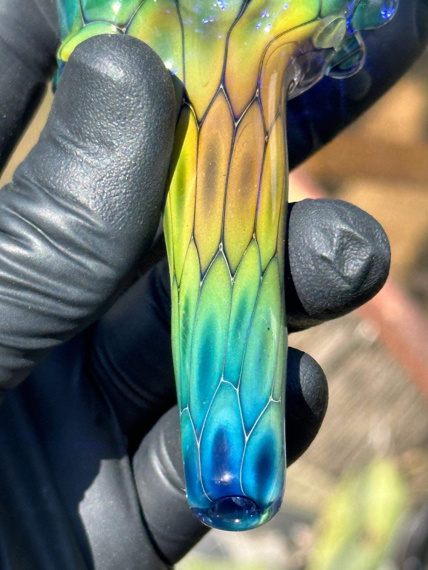 Fume on cobalt scale pattern dry function conch