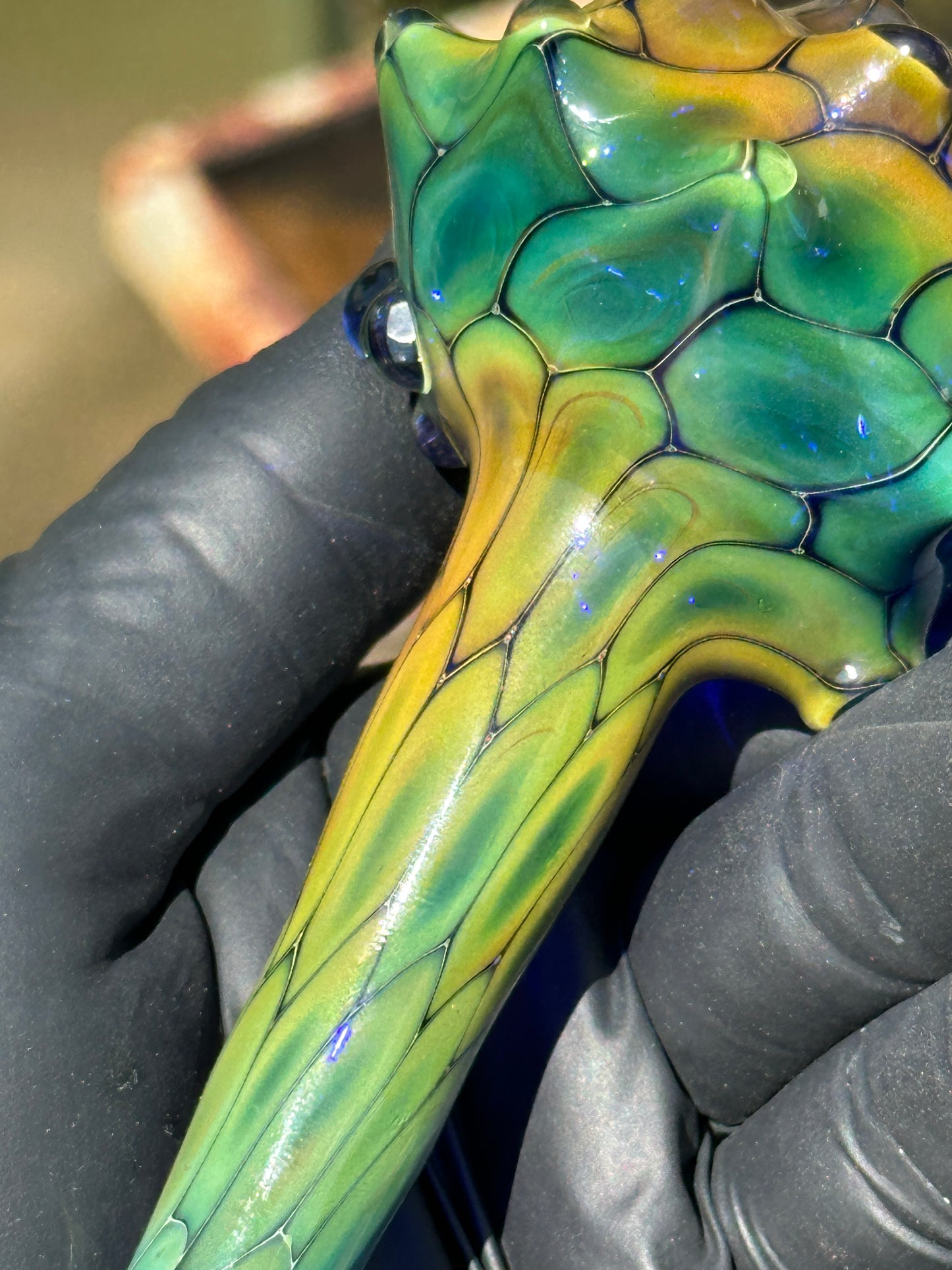 Fume on cobalt scale pattern dry function conch