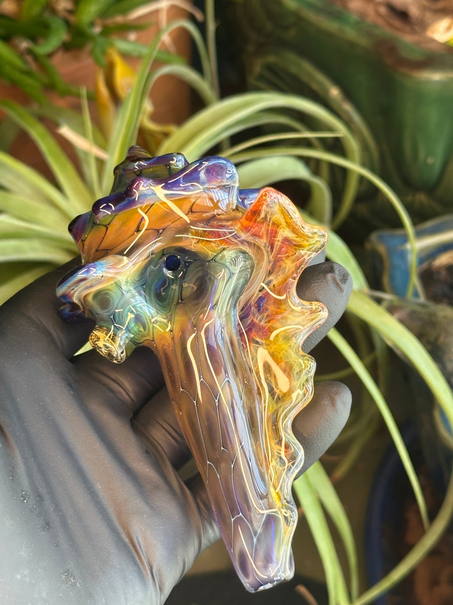 fume on cobalt scale pattern functional dry conch