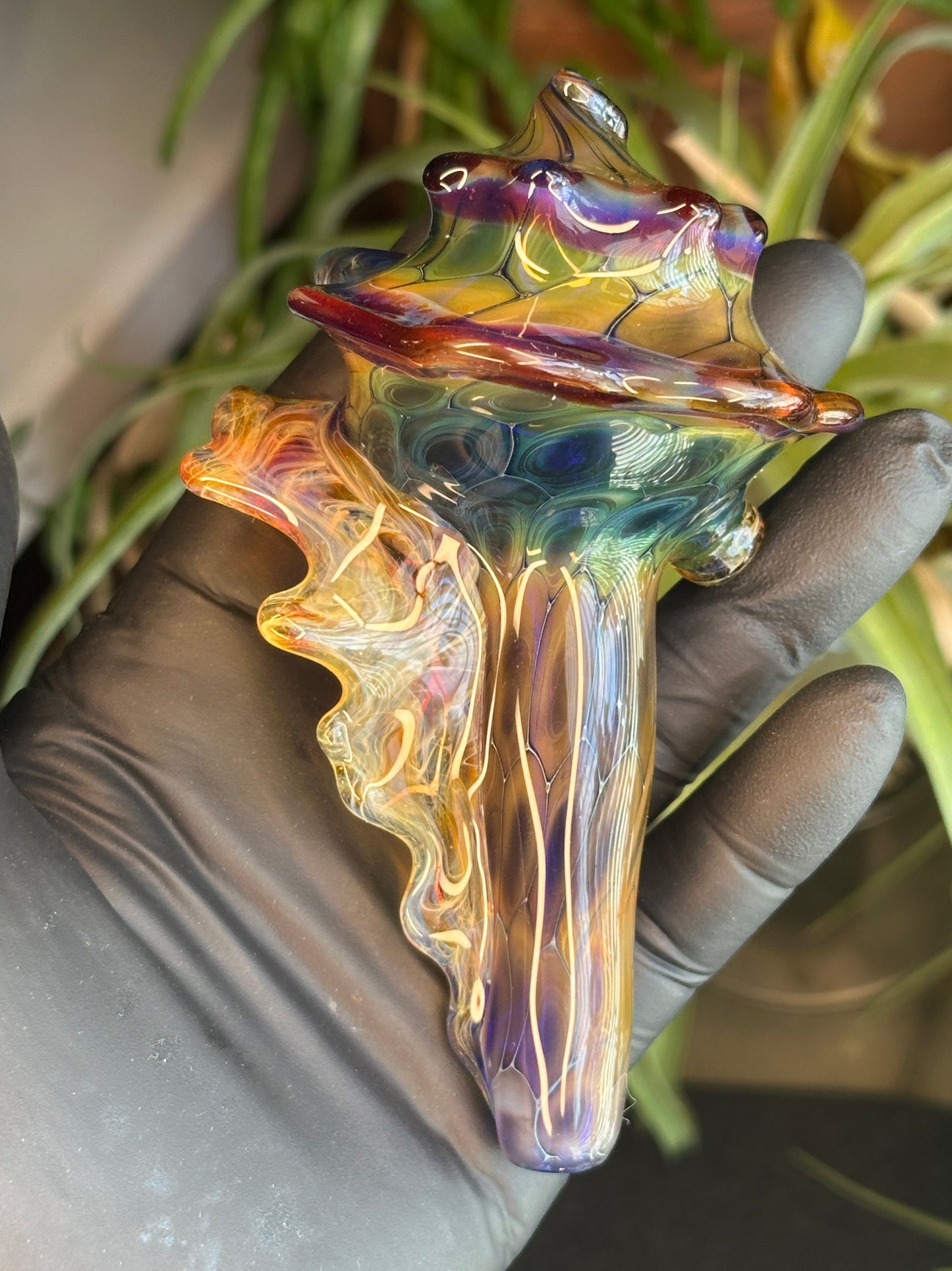 fume on cobalt scale pattern functional dry conch