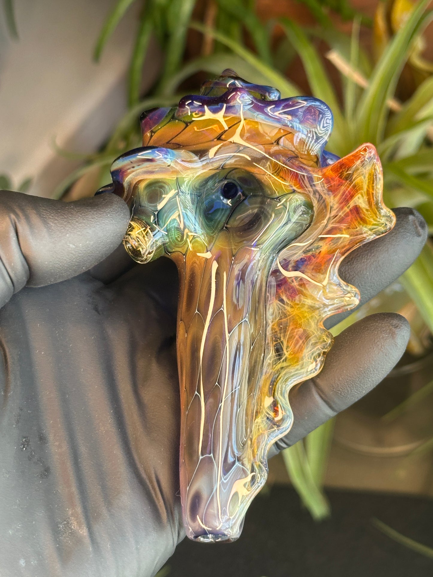 fume on cobalt scale pattern functional dry conch