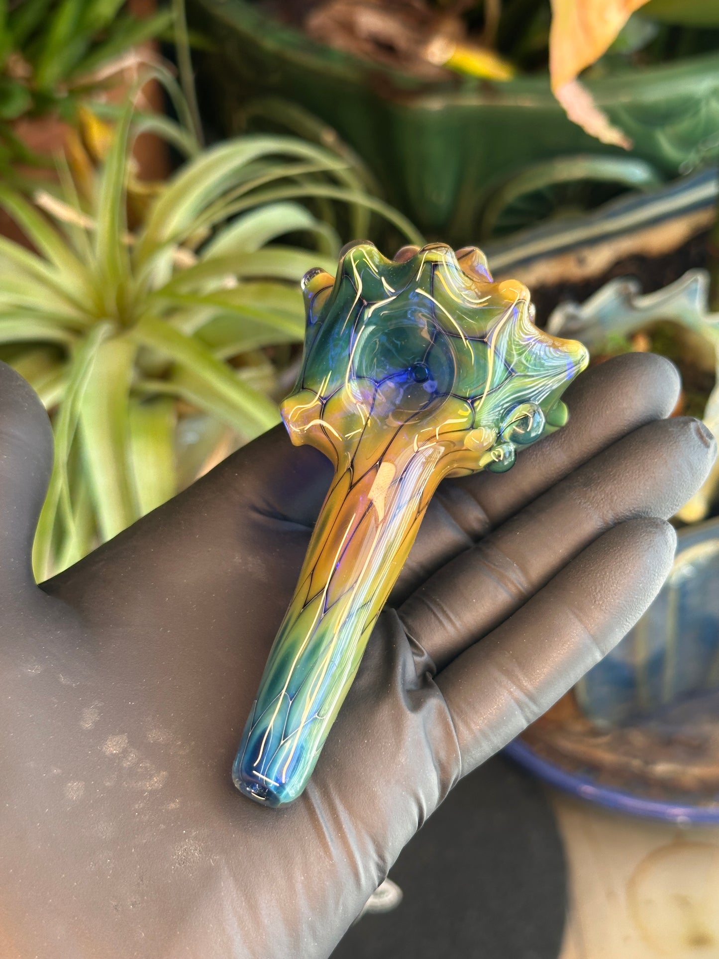 Fume on cobalt scale pattern dry function conch