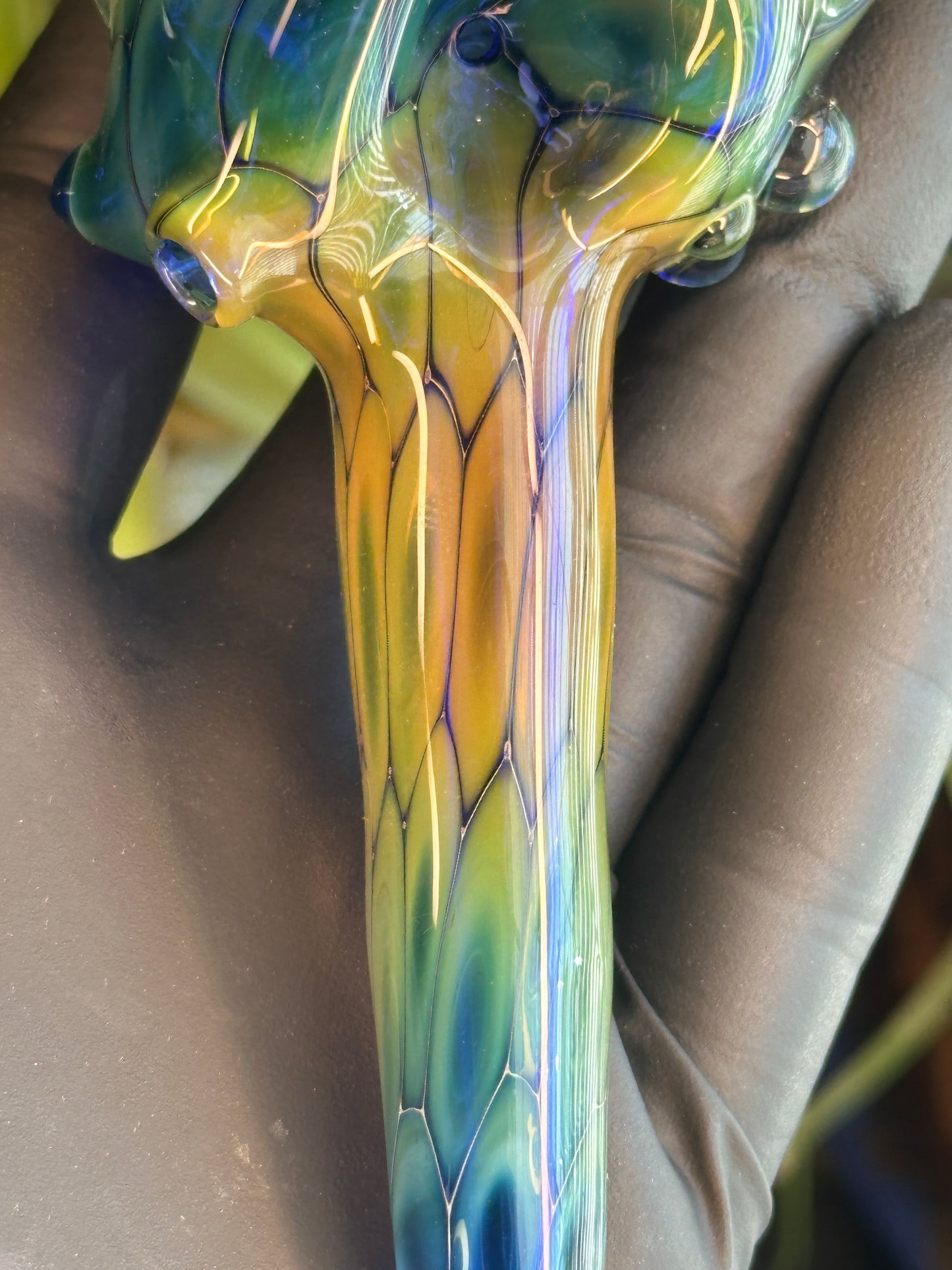 Fume on cobalt scale pattern dry function conch