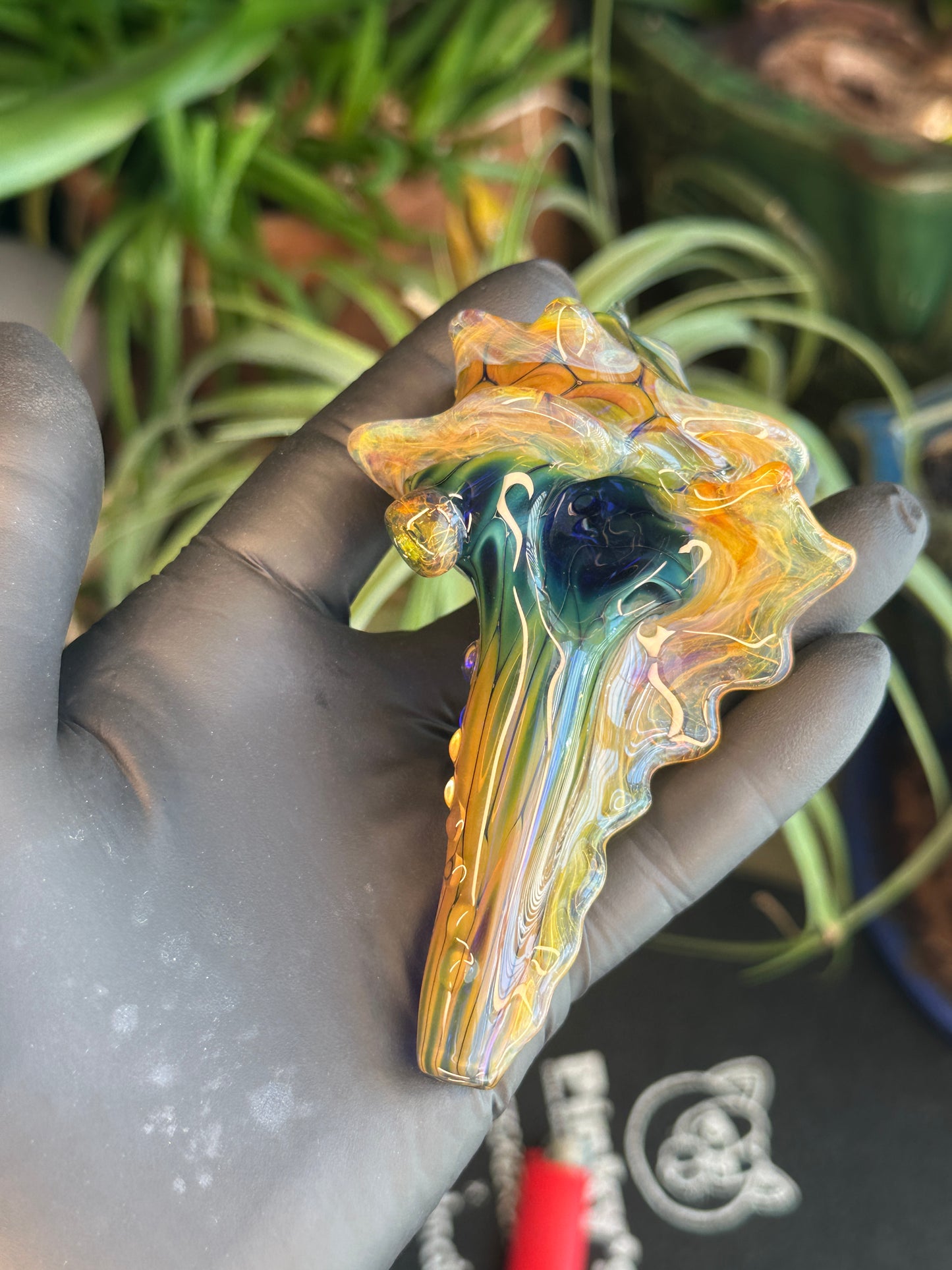 Fume on cobalt scale pattern functional dry conch