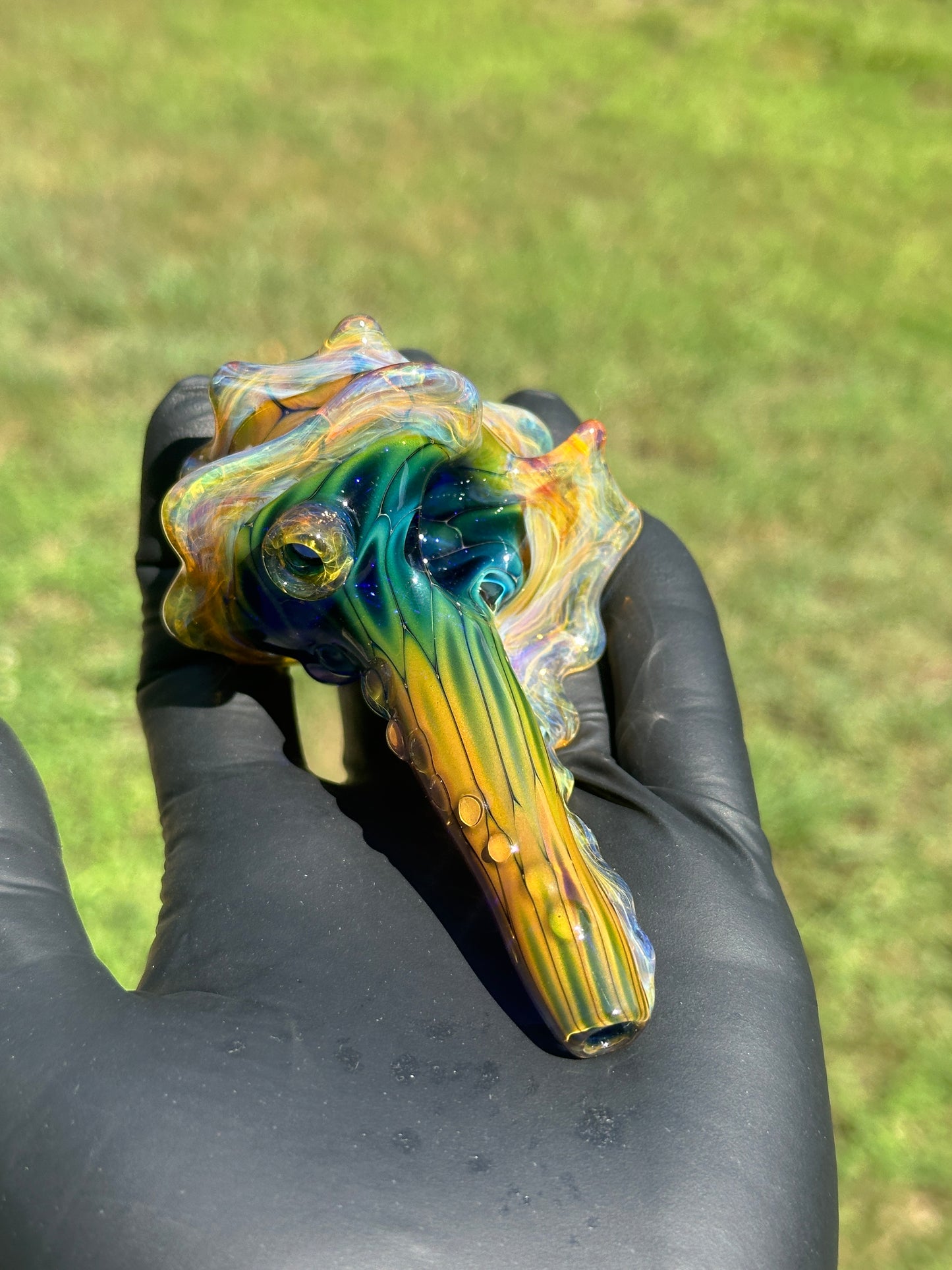 Fume on cobalt scale pattern functional dry conch