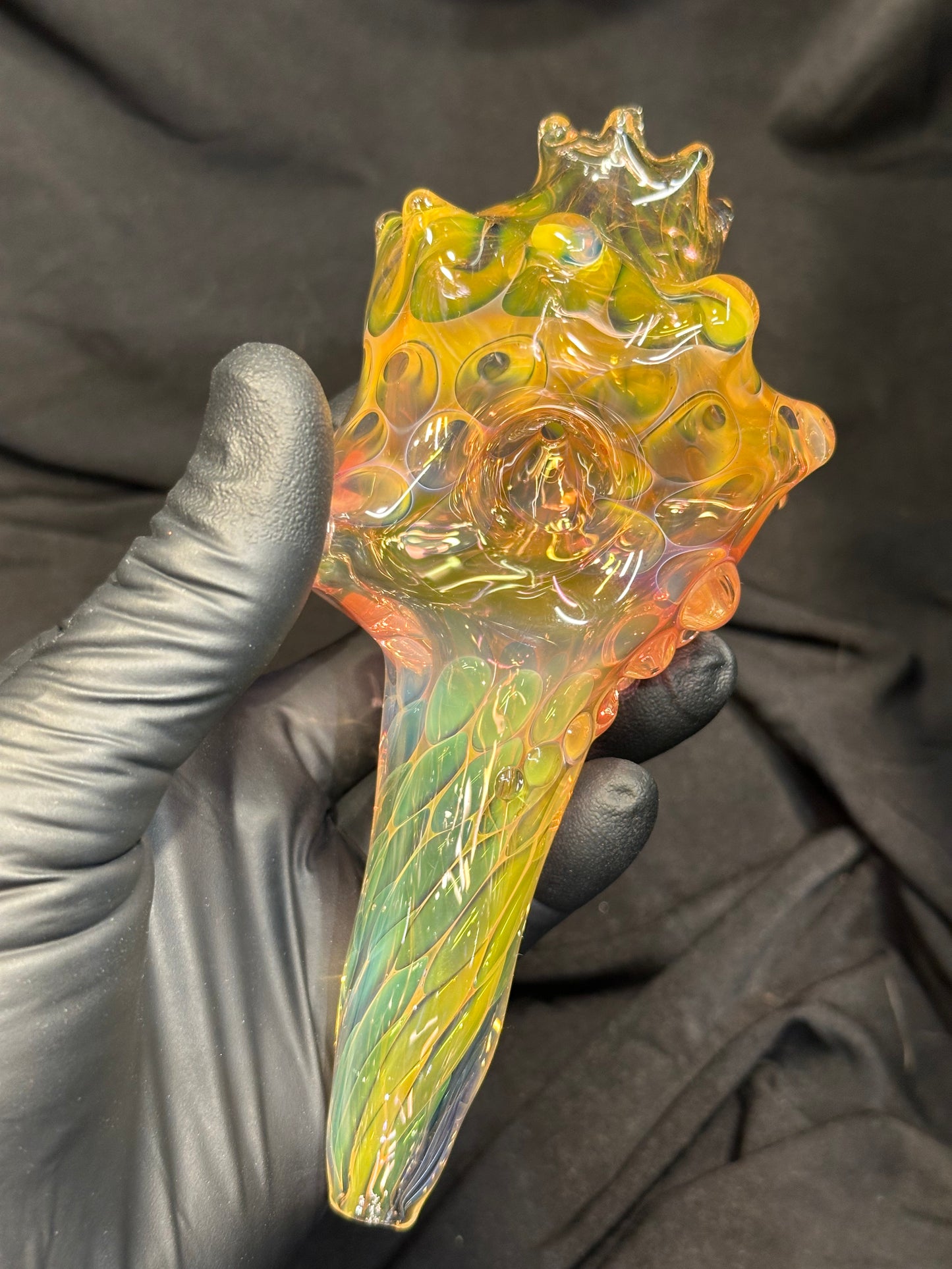 Blown Glass Conch Shell Sculpture