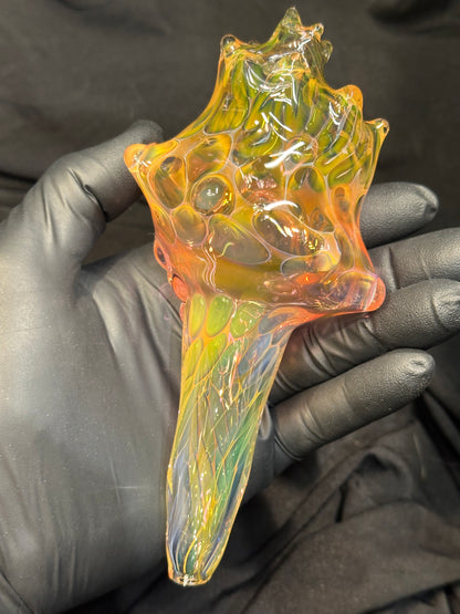 Blown Glass Conch Shell Sculpture