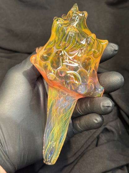 Blown Glass Conch Shell Sculpture