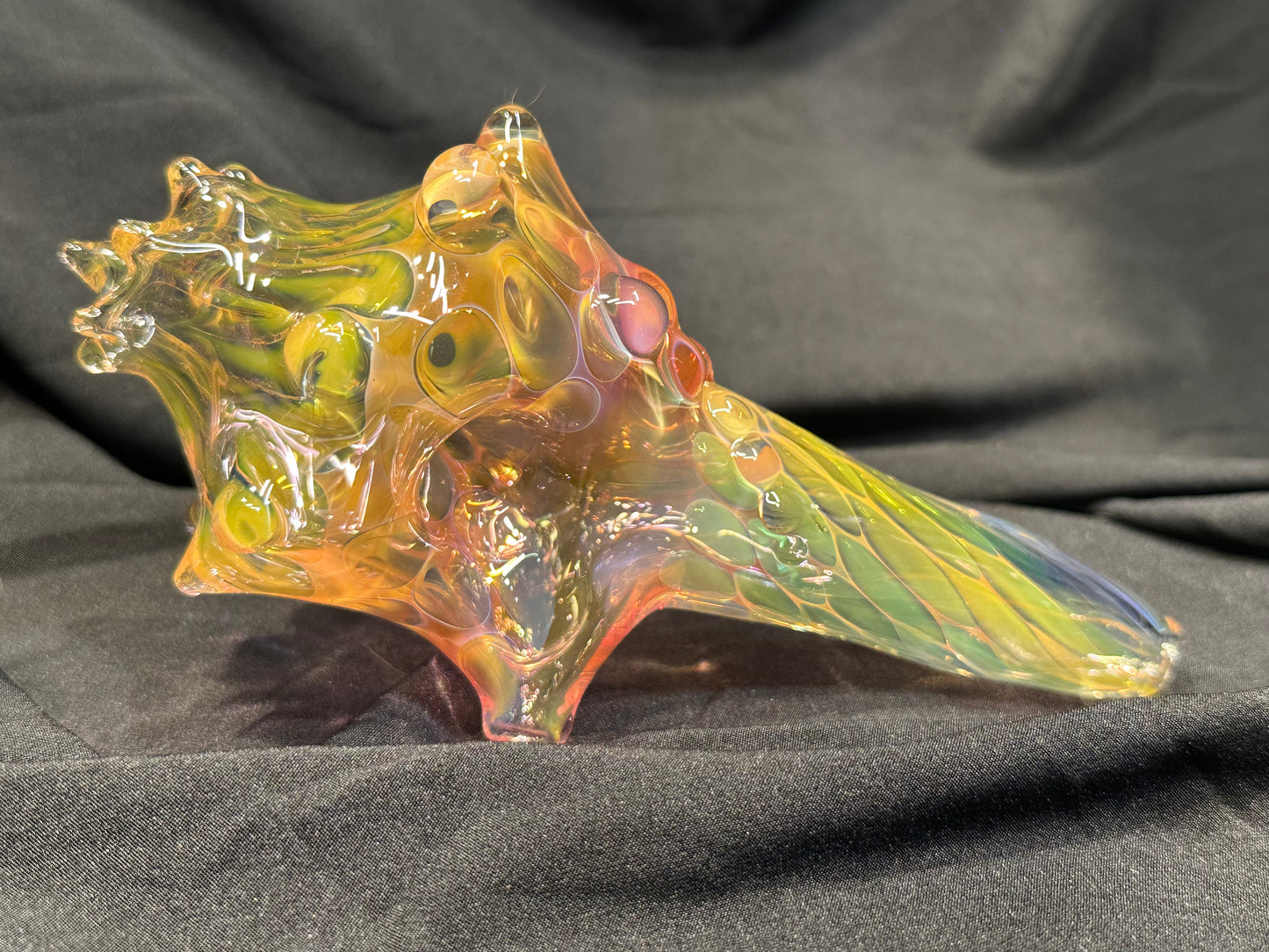 Blown Glass Conch Shell Sculpture