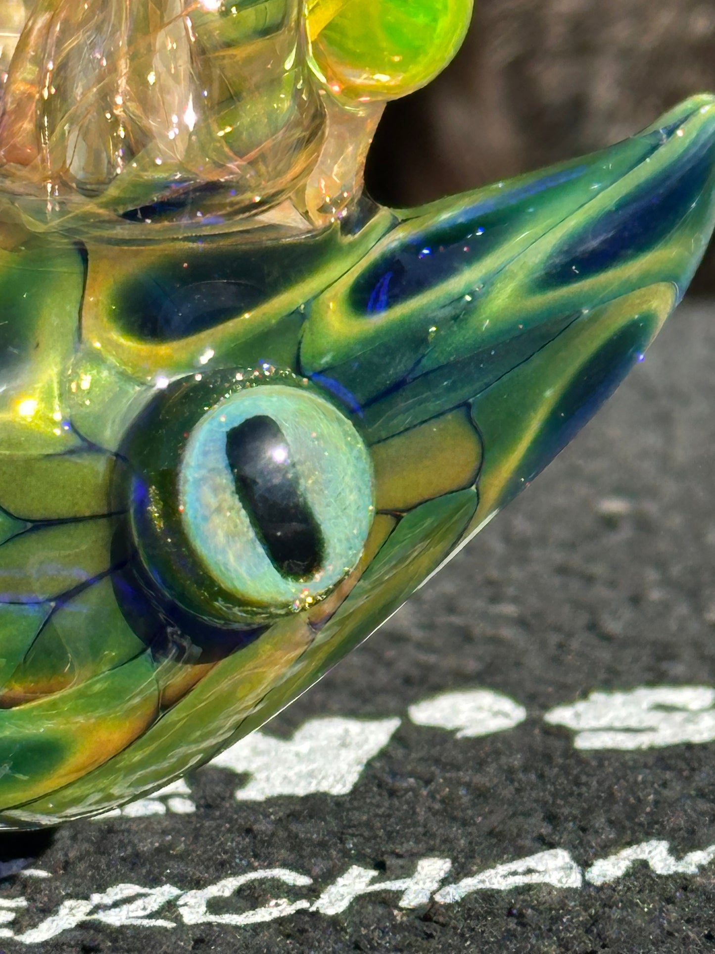 UV reactive Dragon Eye Sherlock bubbler