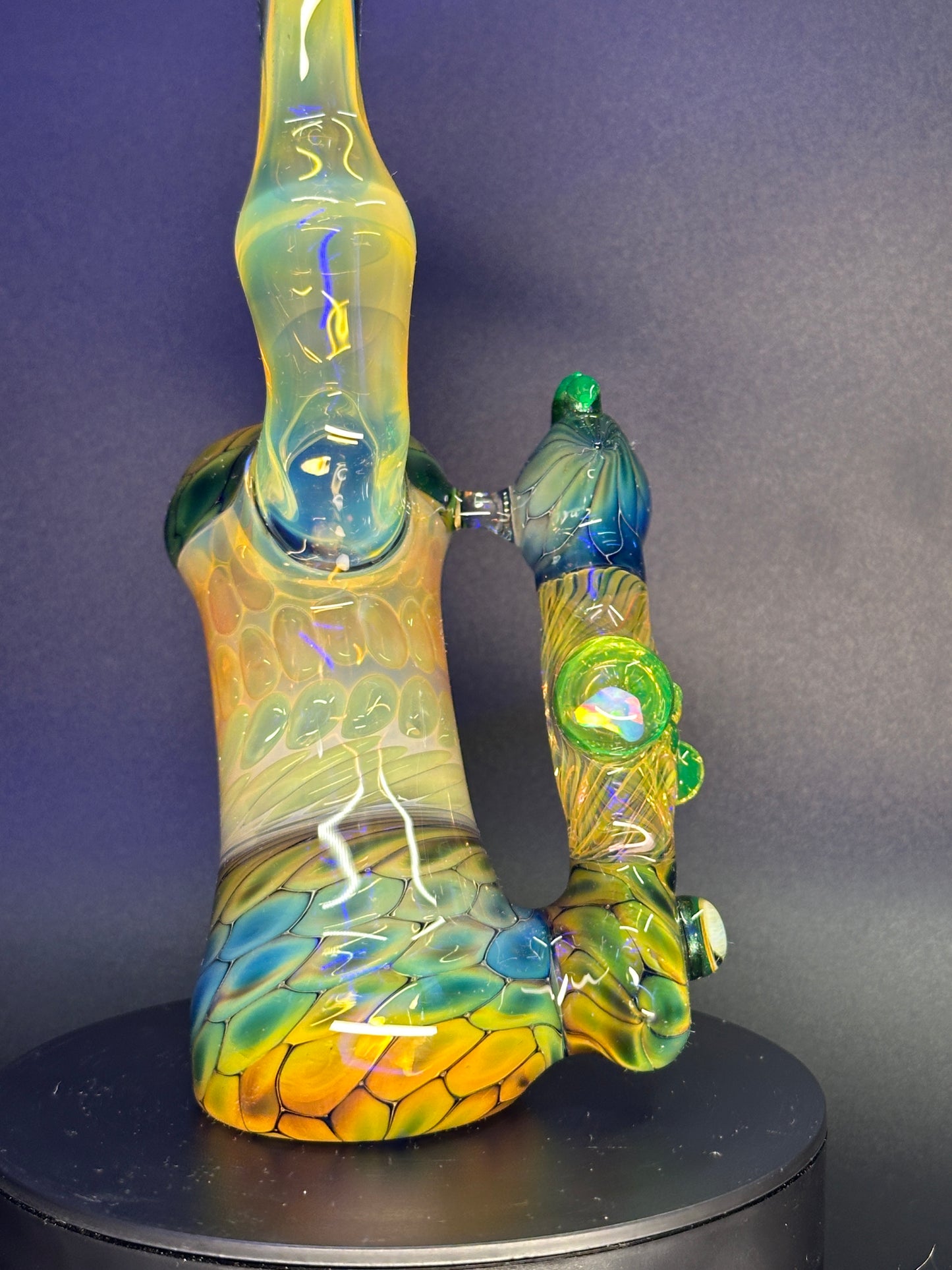 UV reactive Dragon Eye Sherlock bubbler