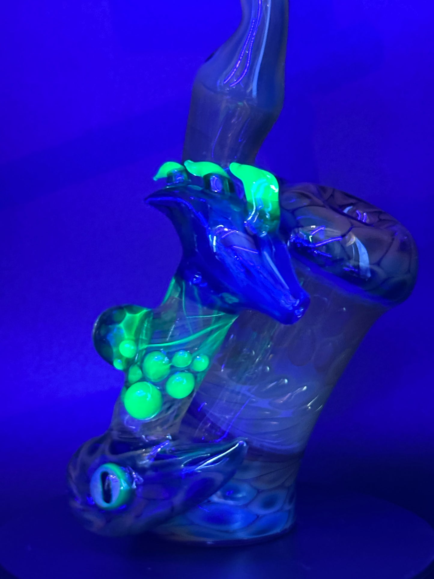 UV reactive Dragon Eye Sherlock bubbler
