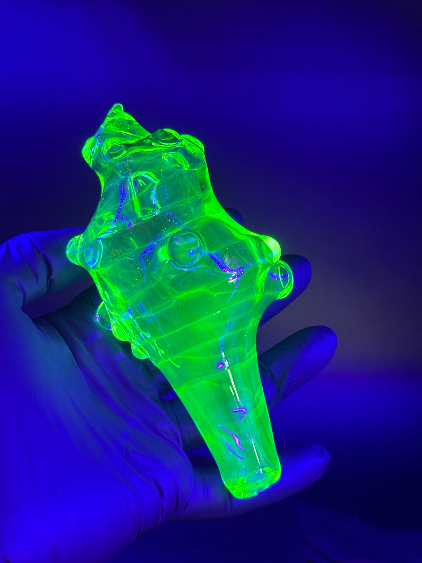 UV reactive dry seashell functional sculpture