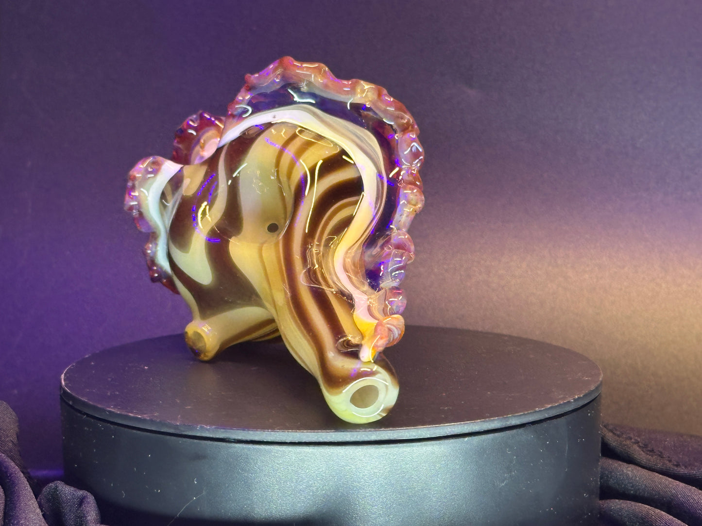 Woodgrain functional conch shell sculpture