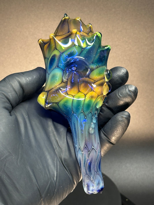 Blown Glass Conch Shell Sculpture