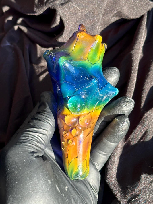 Blown Glass Conch Shell Sculpture