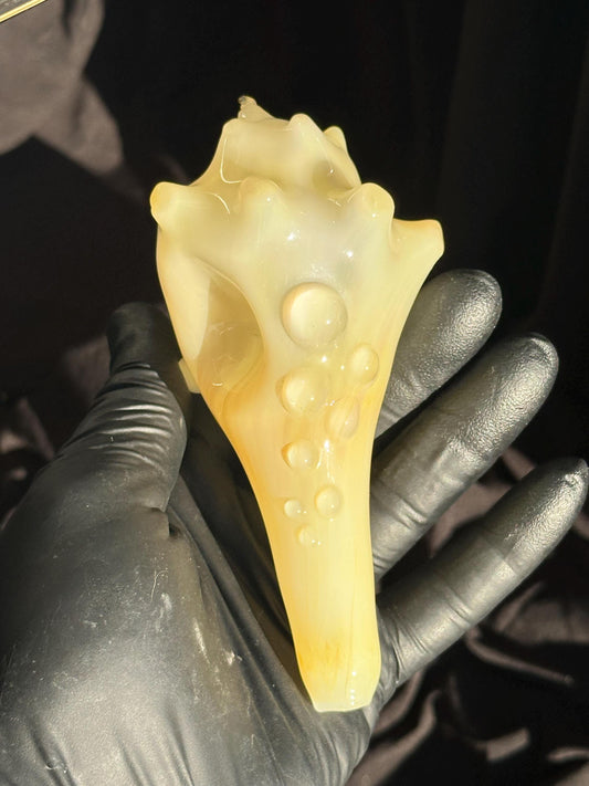 Blown Glass Conch Shell Sculpture