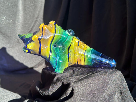 Blown Glass Conch Shell Sculpture