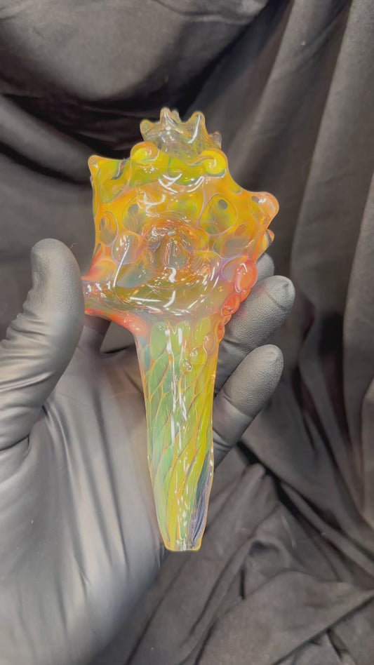 Blown Glass Conch Shell Sculpture