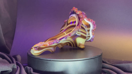 Woodgrain functional conch shell sculpture