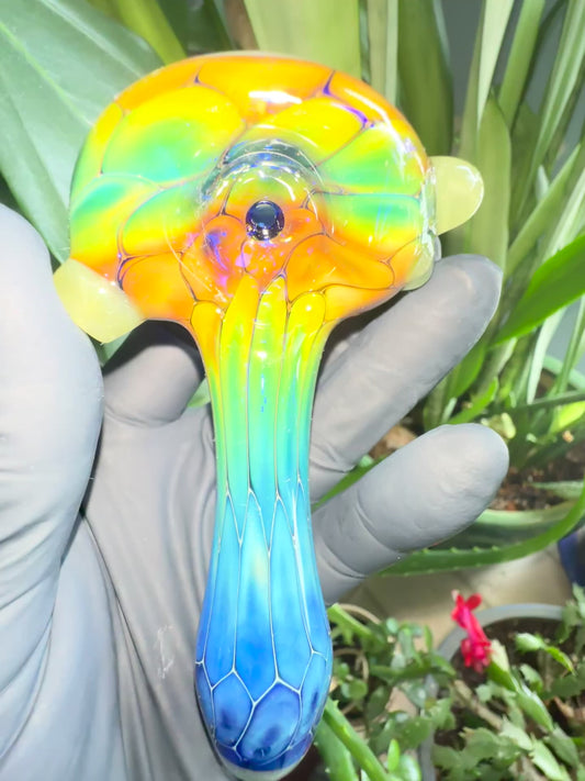 Fumed Fishscale Spoon w/ opal reticello cap