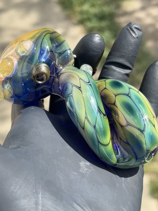 Fumed fish scale twisty spoon with wig was cap